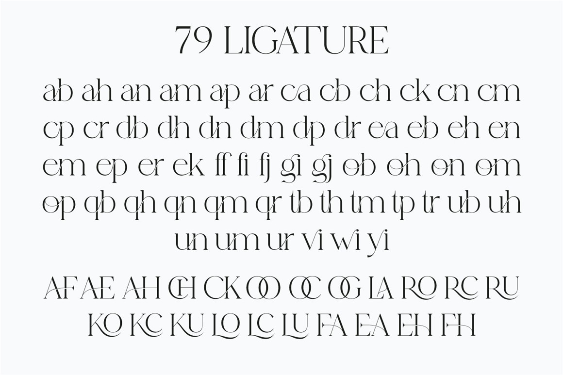 英文字体：现代创意豪华连字纤细优雅极简排版标题衬线杂志产品包装设计西文字体 Misspiece – Stylish Modern font , sucaiwan.com