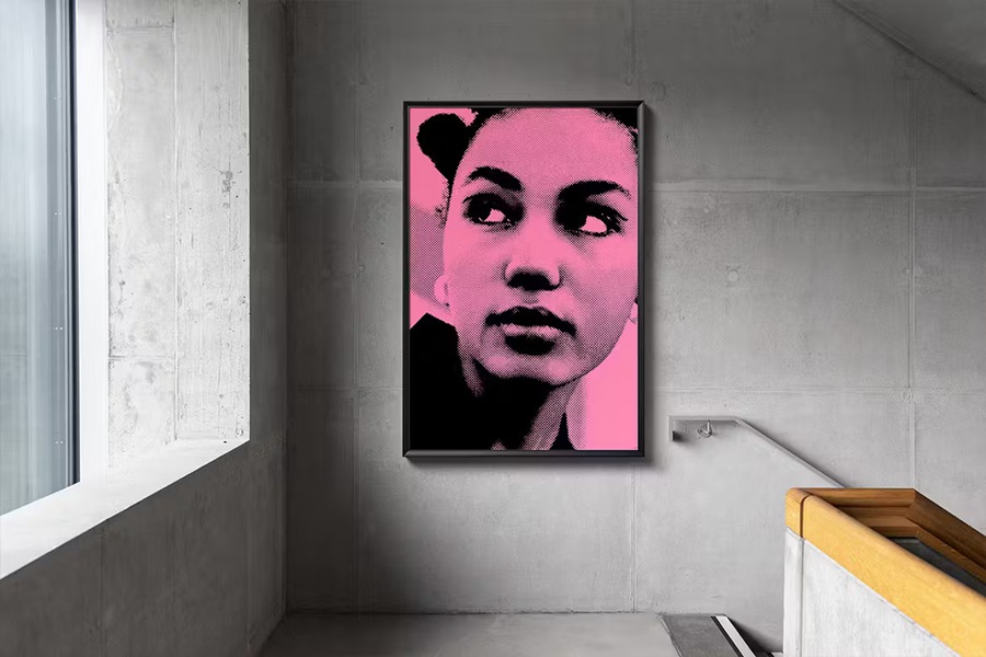 半色调波普艺术照片效果PSD模板 Halftone Pop Art PSD Photo Effect 插件预设 sucaiwan.com