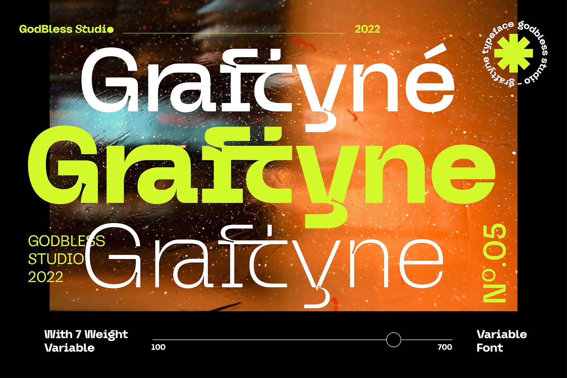 Graftyne – Variable Display 未来主义可变运动海报无衬线字体 设计素材 sucaiwan.com
