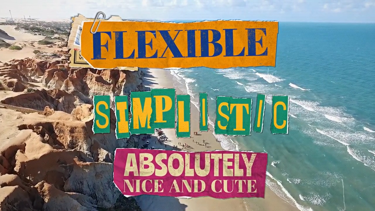 18个复古字母拼贴画彩色标题AE模板 Collage And Paper Titles 影视音频 sucaiwan.com