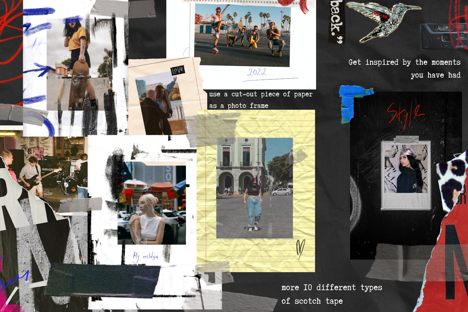 复古怀旧时尚潮流胶片滤镜、纸框、宝丽来拍立得相框、拼贴元素、街头广告和杂志剪报、手绘涂鸦抽象线条等服装印染 MIXED MEDIA SET my NOSTALGIA 图片素材 第14张-素材湾丨精选海外优质设计素材资源 复古怀旧时尚潮流胶片滤镜、纸框、宝丽来拍立得相框、拼贴元素、街头广告和杂志剪报、手绘涂鸦抽象线条等服装印染 MIXED MEDIA SET my NOSTALGIA 图片素材 sucaiwan.com