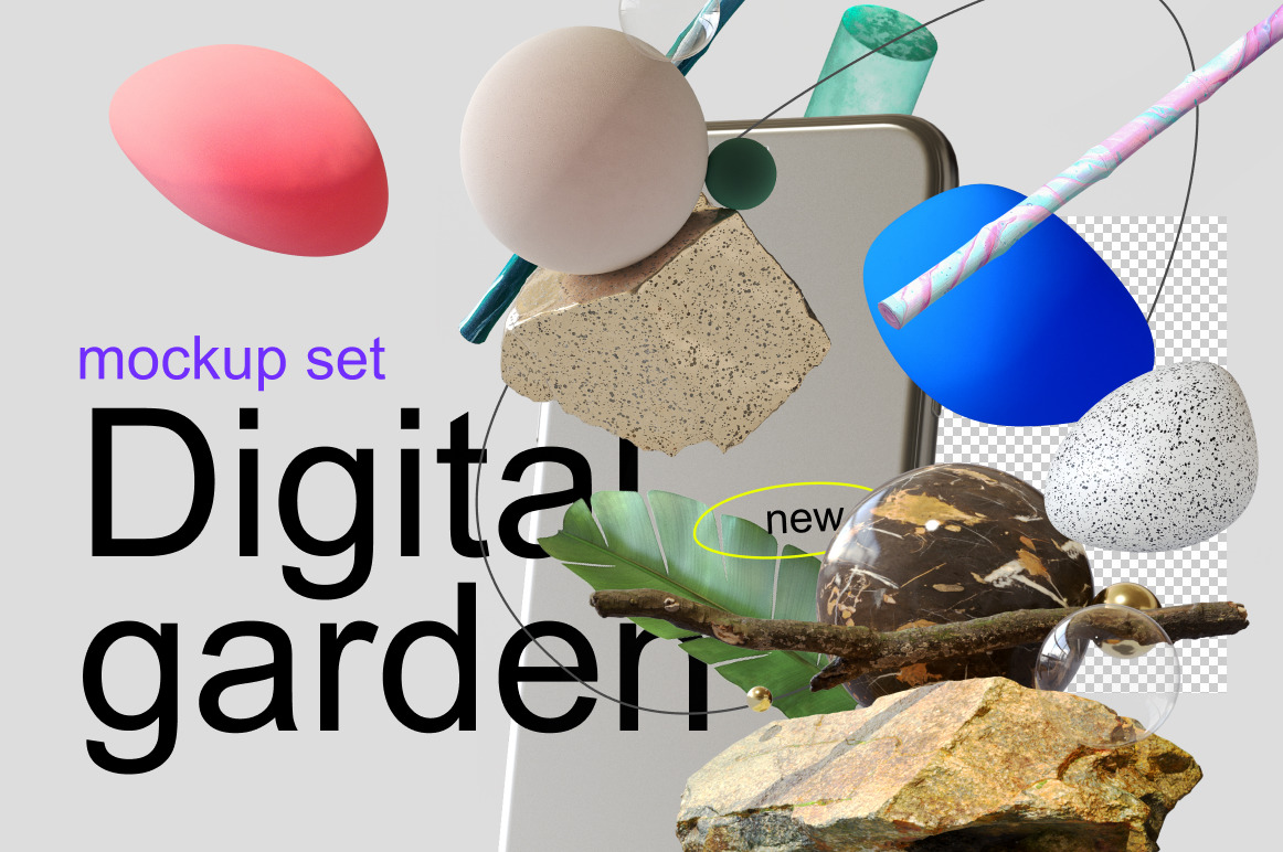 33个高品质渲染3D模板数字花园套装 Digital Garden Set 图片素材 sucaiwan.com