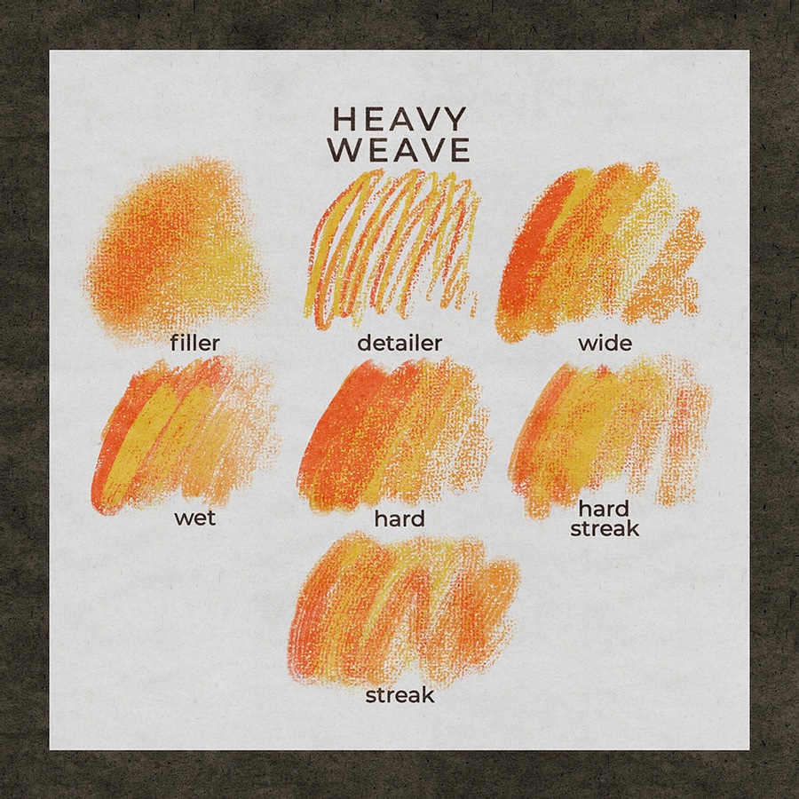 21个帆布画纹理效果Procreate笔刷 Heavy Canvas Brushes for Procreate , sucaiwan.com