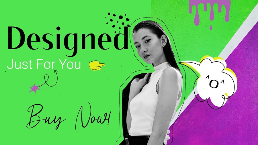 达芬奇 + PR + AE 3合一模板 女性时尚感视频开场片头街头艺术手绘动画过渡 + 赠送同款BGM配乐 影视音频 sucaiwan.com