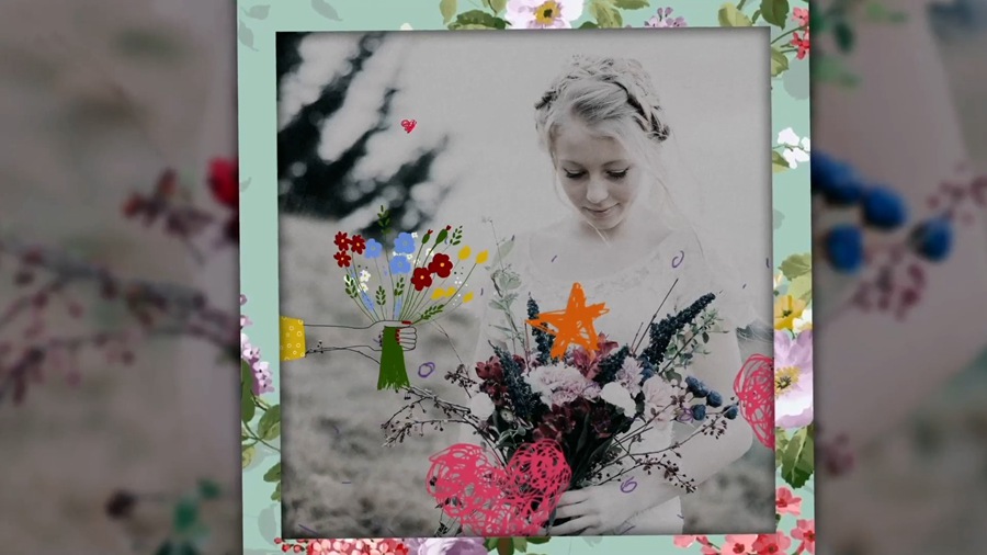 达芬奇/PR/FCPX 3合一模板插件 Love Lyric Animations 02 婚礼爱心活力涂鸦手绘元素动画 + 赠送同款BGM 插件预设 sucaiwan.com