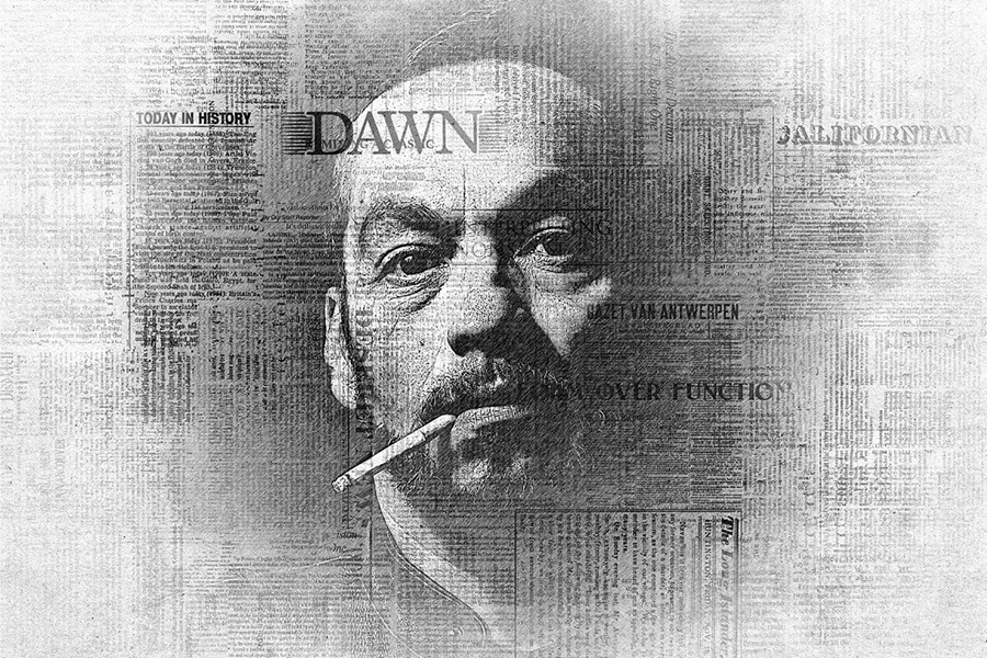 复古旧报纸背景PS图层样式 插件预设 sucaiwan.com