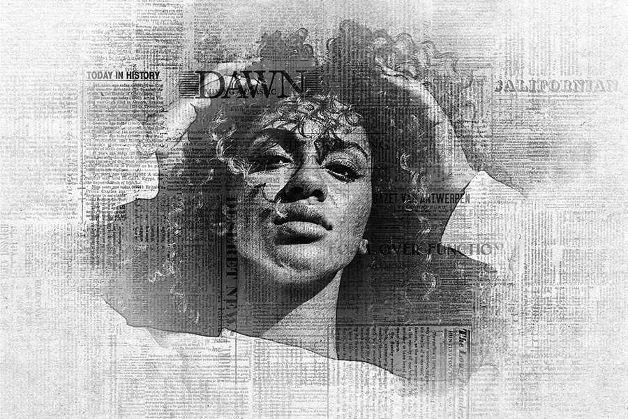 复古旧报纸背景PS图层样式 插件预设 sucaiwan.com