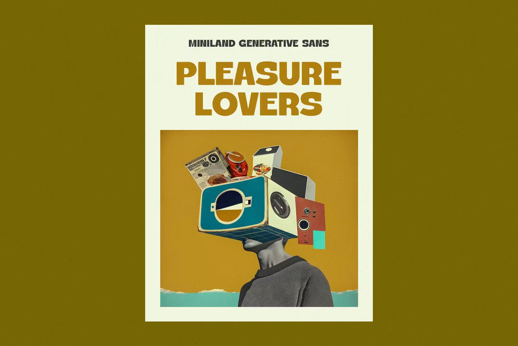 现代装饰性粗标题杂志产品包装无衬线字体 Miniland Generative – Display Modern Sans Serif 设计素材 sucaiwan.com