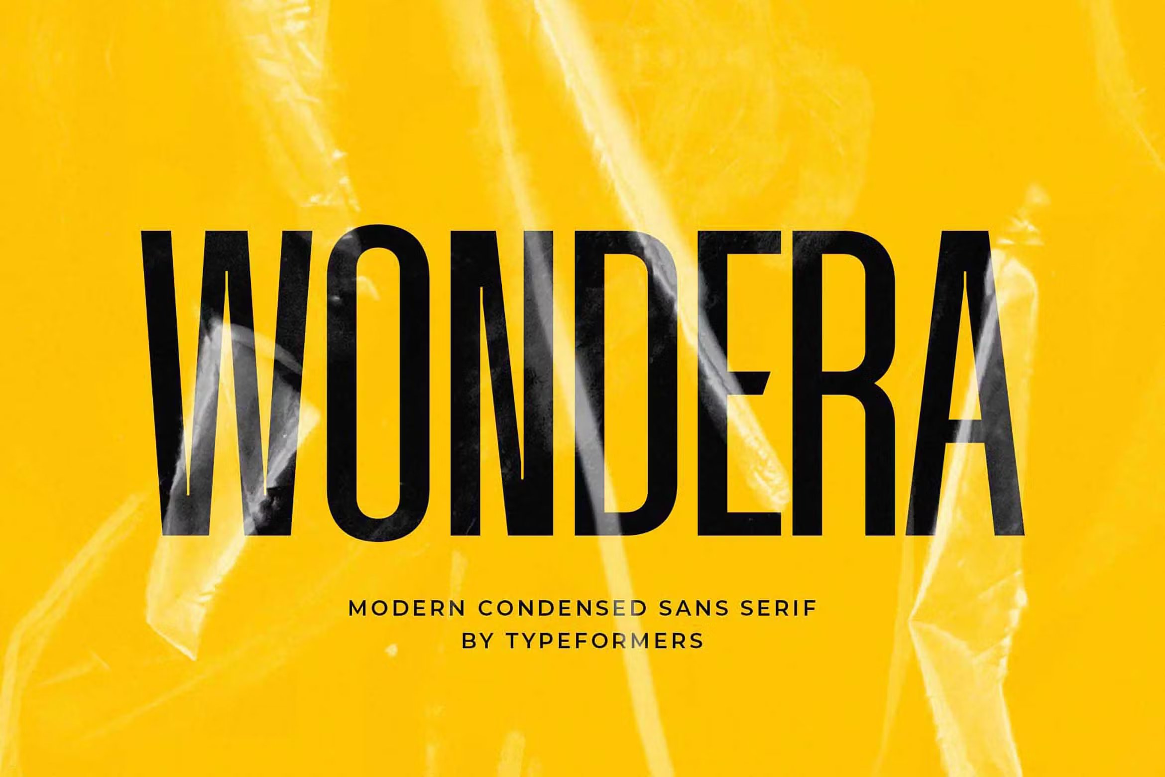 品牌标题LOGO杂志产品包装和邀请函现代压缩简单无衬线字体 Wondera – Modern Condensed Sans 设计素材 sucaiwan.com