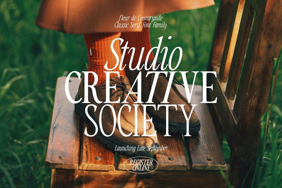 Countryside – A Modern Serif Family 现代衬线网页设计品牌邀请函杂志海报设计字体 设计素材 sucaiwan.com