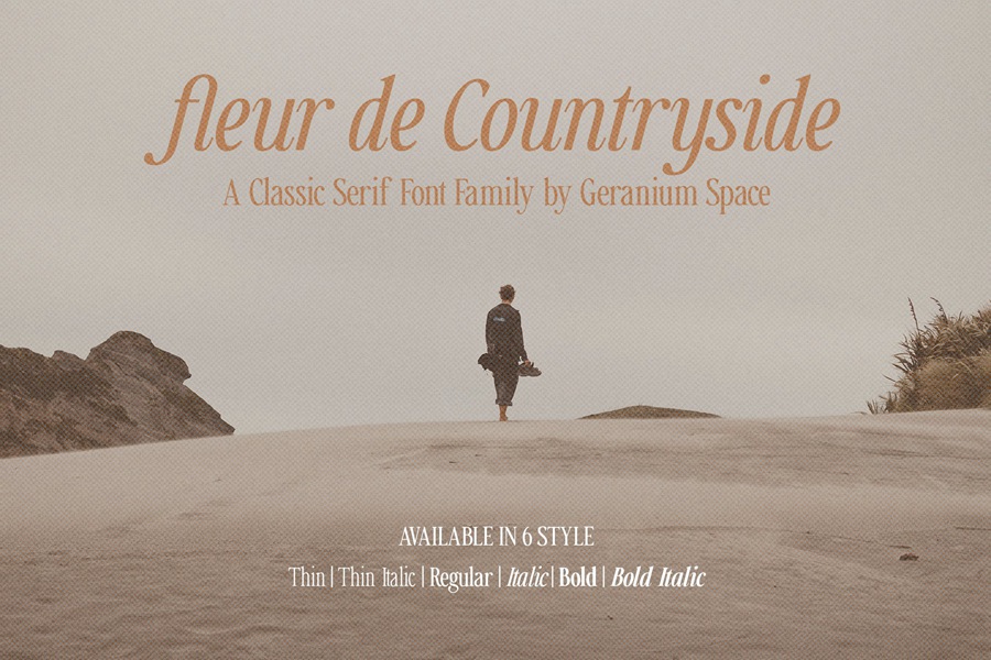 Countryside – A Modern Serif Family 现代衬线网页设计品牌邀请函杂志海报设计字体 设计素材 sucaiwan.com