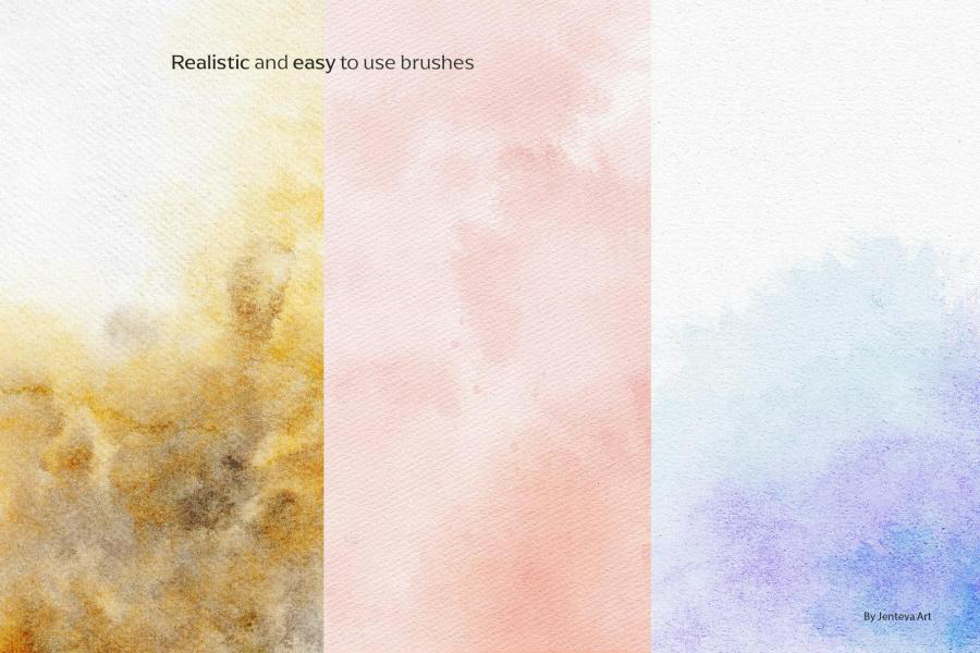 Procreate笔刷-Procreate水彩画笔画布纹理笔刷 watercolor background 笔刷资源 sucaiwan.com