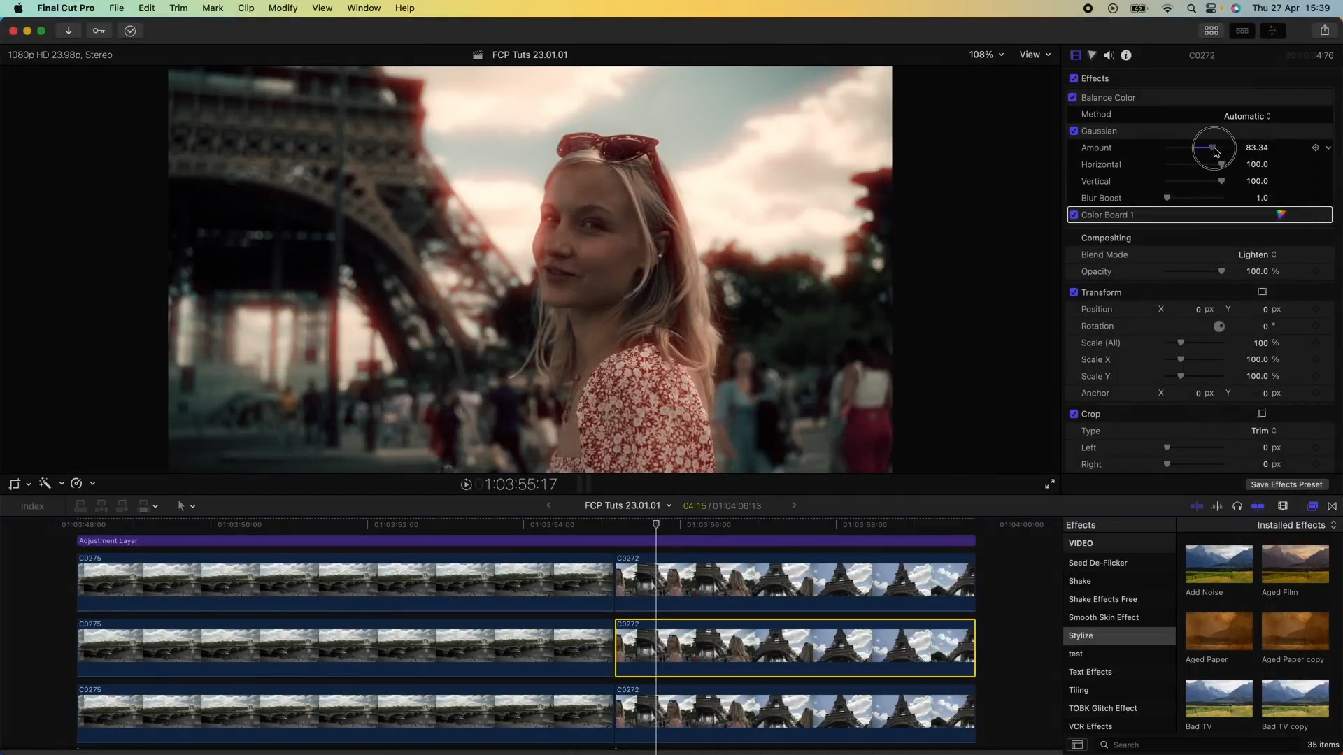 FCP胶片光晕插件 + LUT Ryan Nangle Halation Effect Plugin – Final Cut Pro 插件预设 sucaiwan.com