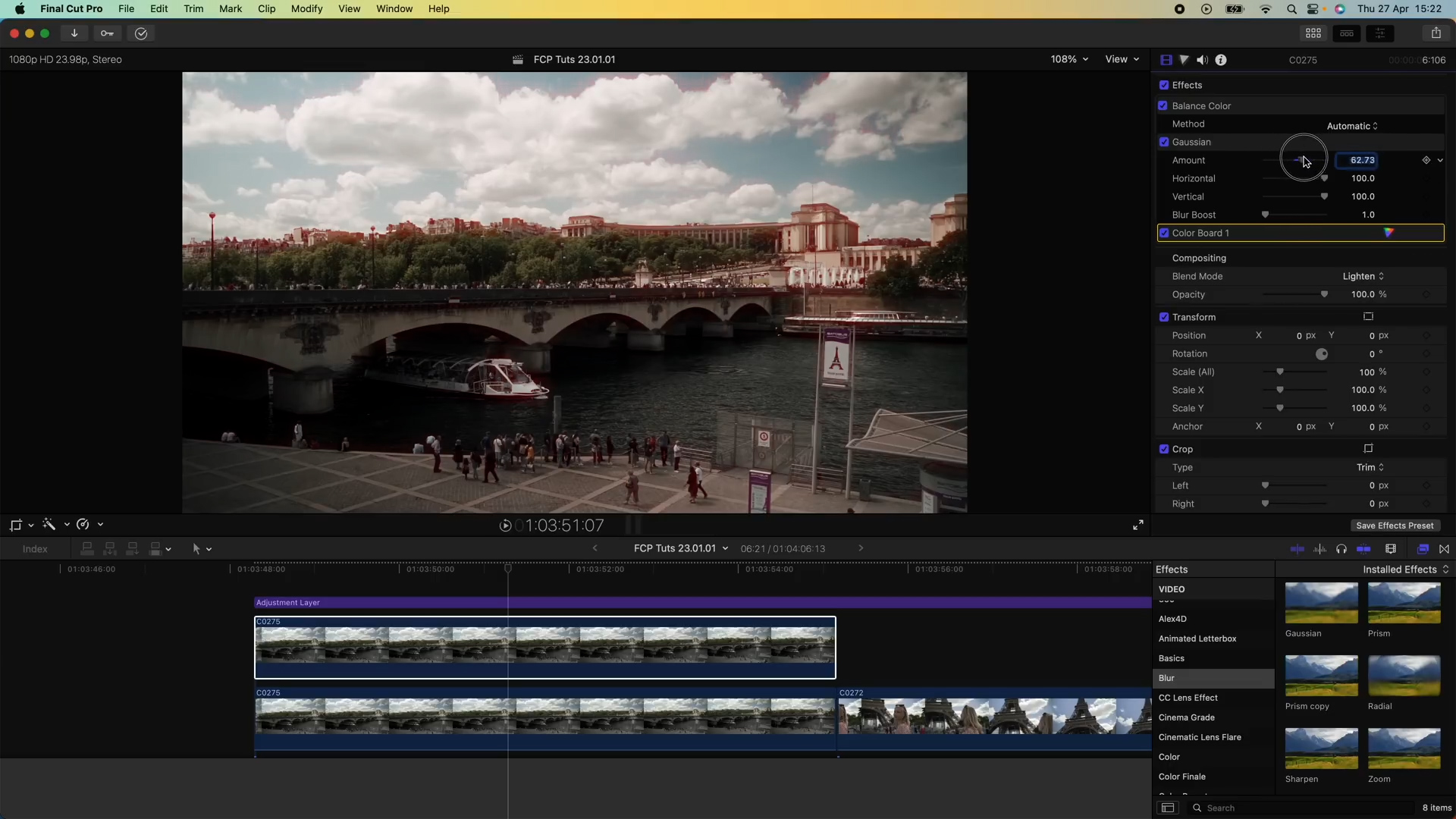 FCP胶片光晕插件 + LUT Ryan Nangle Halation Effect Plugin – Final Cut Pro 插件预设 sucaiwan.com