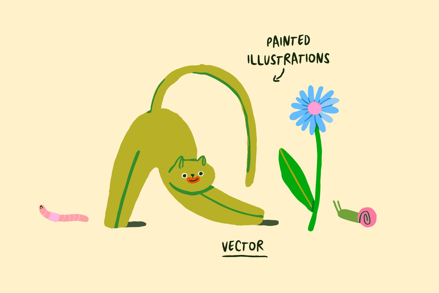 Garden Party Illustrations! 时尚花园派对欢乐明亮卡通昆虫花卉矢量手绘插画合集 图片素材 第4张-素材湾丨精选海外优质设计素材资源 Garden Party Illustrations! 时尚花园派对欢乐明亮卡通昆虫花卉矢量手绘插画合集 图片素材 sucaiwan.com