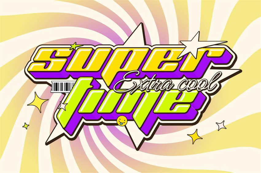 样机模版-Y2K风格3d立体标题字艺术字样机模版 样机素材 sucaiwan.com