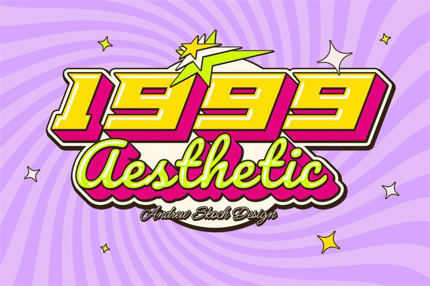 样机模版-Y2K风格3d立体标题字艺术字样机模版 样机素材 sucaiwan.com