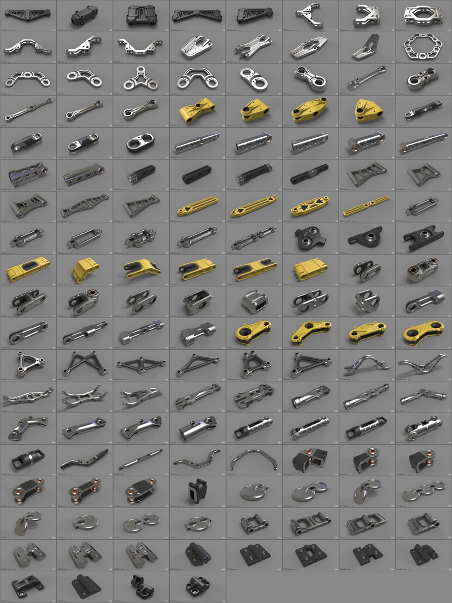 740+工业零部件3D模型资源包 , sucaiwan.com