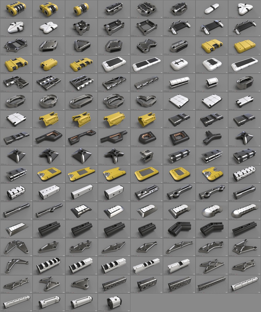 740+工业零部件3D模型资源包 , sucaiwan.com