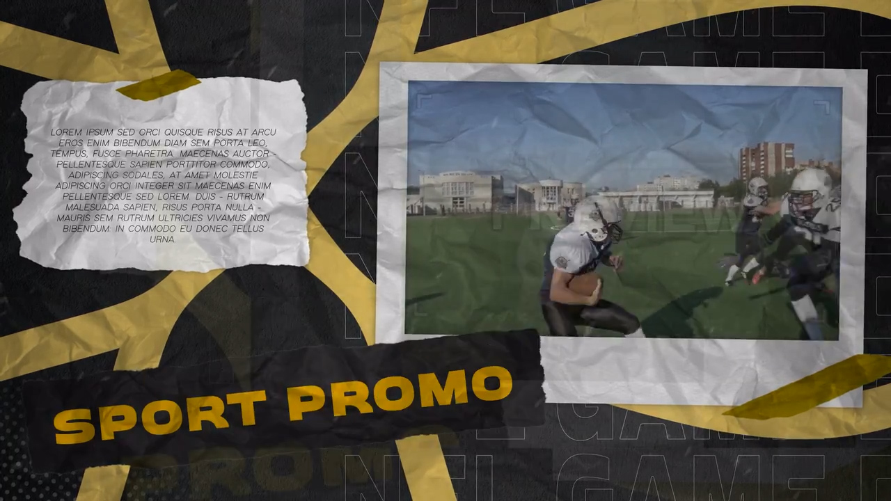 4K 体育赛事新闻宣传片复古纸张纹理动画AE模板 Sport Event Promotion 影视音频 sucaiwan.com