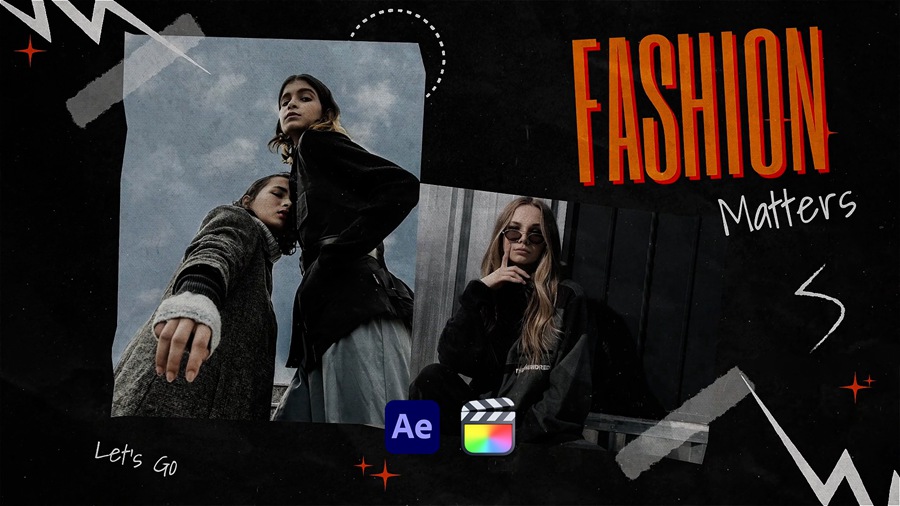 AE + FCP 15个时髦元素多彩文字排版服装品牌宣传创意视频剪纸效果定格动画AE模板 + FCPX插件 Paper Cutting Intro 影视音频 第1张-素材湾丨精选海外优质设计素材资源 AE + FCP 15个时髦元素多彩文字排版服装品牌宣传创意视频剪纸效果定格动画AE模板 + FCPX插件 Paper Cutting Intro 影视音频 sucaiwan.com