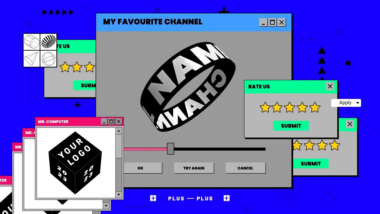 4K 时尚计算机元素动态3D文本排版快闪卡点节奏动画 Kinetic Typography Stomp Intro 影视音频 sucaiwan.com