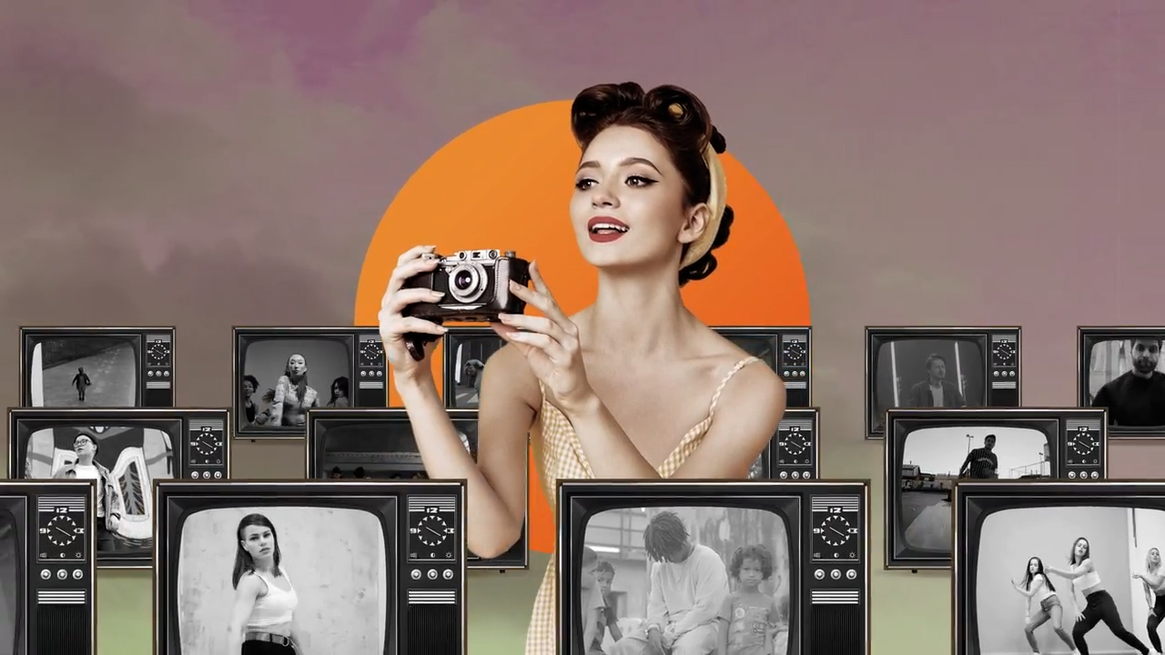 复古时尚拼贴元素视频开场片头动画AE模板 Retro Collage Promo 影视音频 sucaiwan.com