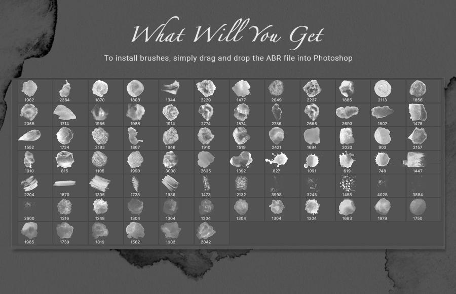 PS笔刷-手绘水彩画笔图案PS笔刷素材 Water Color 笔刷资源 sucaiwan.com