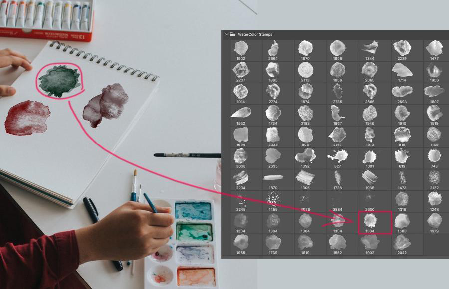 PS笔刷-手绘水彩画笔图案PS笔刷素材 Water Color 笔刷资源 sucaiwan.com