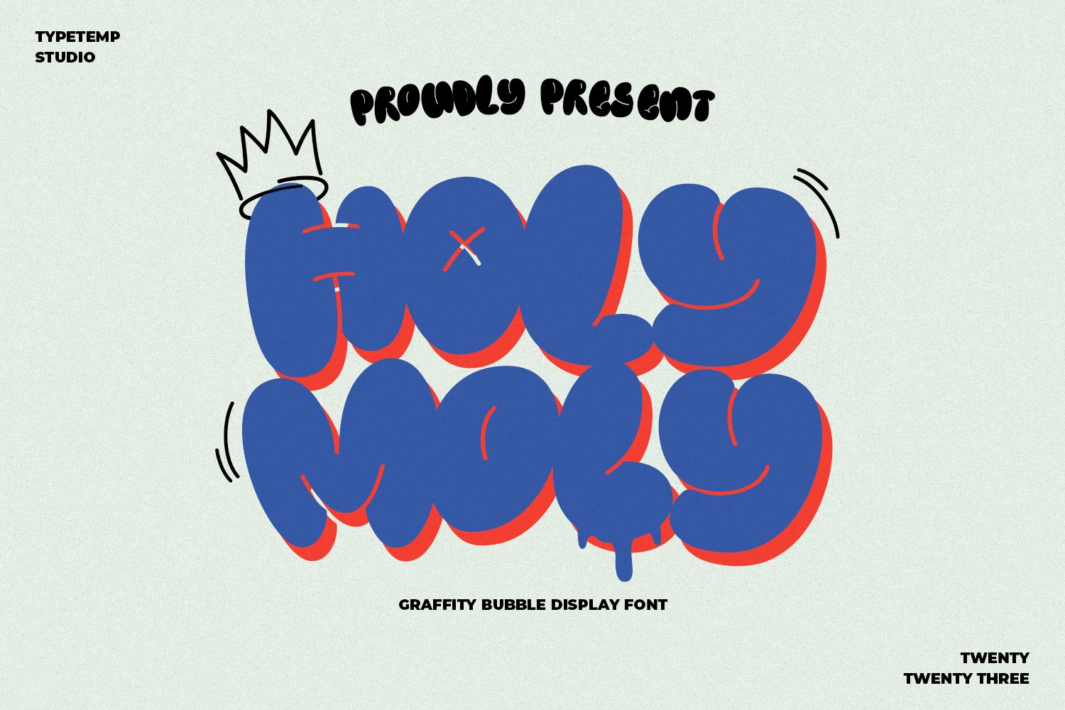 英文字体:复古趣味气泡涂鸦卡通标题海报包装品牌无衬线手写装饰字体 Holymoly Bubble Graffiti Display 设计素材 第2张-素材湾丨精选海外优质设计素材资源 英文字体:复古趣味气泡涂鸦卡通标题海报包装品牌无衬线手写装饰字体 Holymoly Bubble Graffiti Display 设计素材 sucaiwan.com