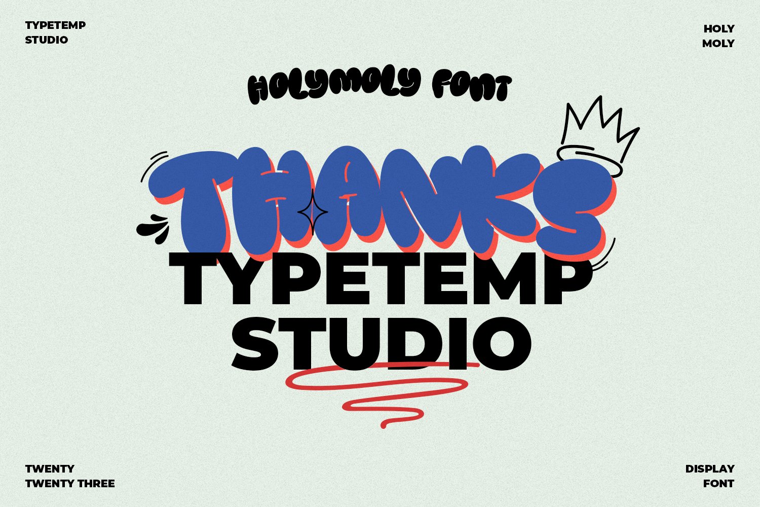 英文字体:复古趣味气泡涂鸦卡通标题海报包装品牌无衬线手写装饰字体 Holymoly Bubble Graffiti Display 设计素材 第5张-素材湾丨精选海外优质设计素材资源 英文字体:复古趣味气泡涂鸦卡通标题海报包装品牌无衬线手写装饰字体 Holymoly Bubble Graffiti Display 设计素材 sucaiwan.com