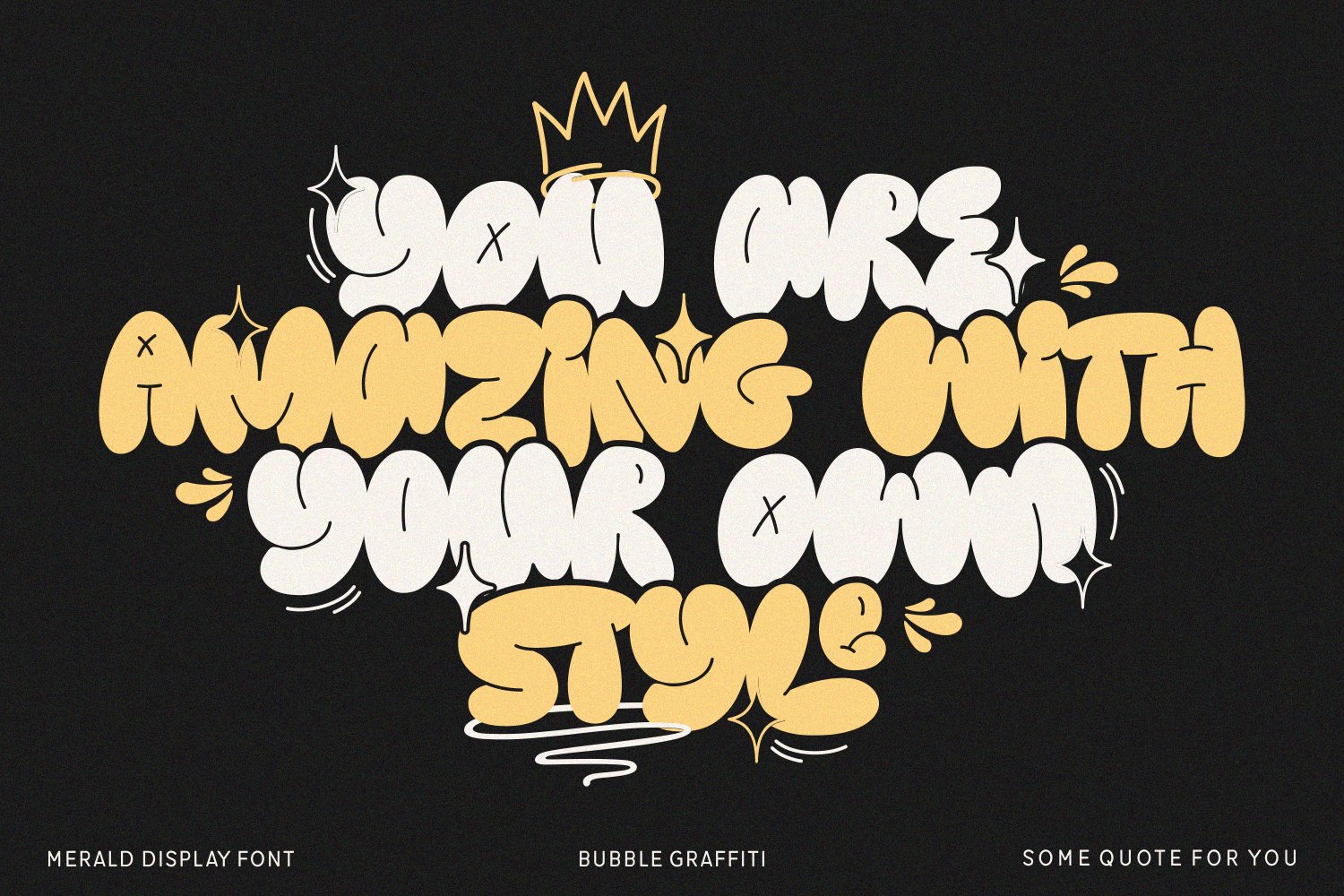 英文字体:复古趣味气泡涂鸦卡通标题海报包装品牌无衬线手写装饰字体 Holymoly Bubble Graffiti Display 设计素材 第12张-素材湾丨精选海外优质设计素材资源 英文字体:复古趣味气泡涂鸦卡通标题海报包装品牌无衬线手写装饰字体 Holymoly Bubble Graffiti Display 设计素材 sucaiwan.com