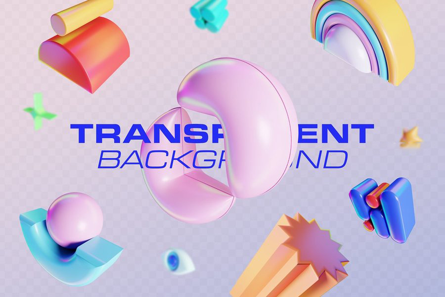 PS资源-220款抽象彩色几何3D形状图形PNG素材元素合集 图片素材 sucaiwan.com