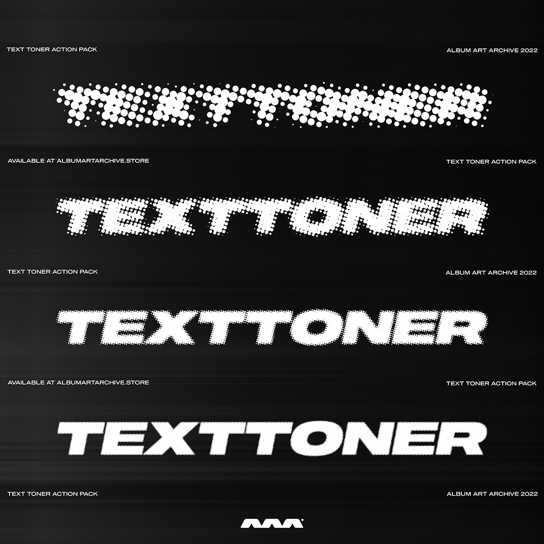 AAA 复古高分辨率半调抽象波点扭曲碳粉文字PS动作 Text Toner 插件预设 第5张-素材湾丨精选海外优质设计素材资源 AAA 复古高分辨率半调抽象波点扭曲碳粉文字PS动作 Text Toner 插件预设 sucaiwan.com