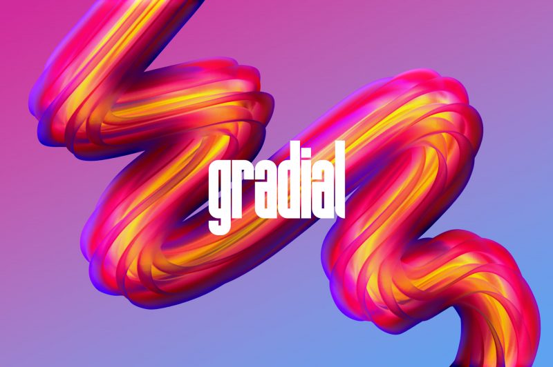 PS笔刷： Gradial 活力流体油漆涂料抽象艺术绘画不规则混合3D立体刷样式套件 笔刷资源 sucaiwan.com