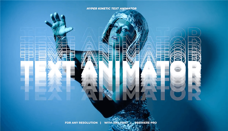 PR预设：超酷动力学现代简约动画错版快闪重复文字排版预设 V1 Hyper Kinetic Text Animator 插件预设 sucaiwan.com