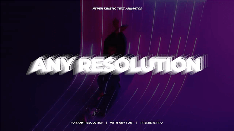 PR预设：超酷动力学现代简约动画错版快闪重复文字排版预设 V1 Hyper Kinetic Text Animator 插件预设 sucaiwan.com