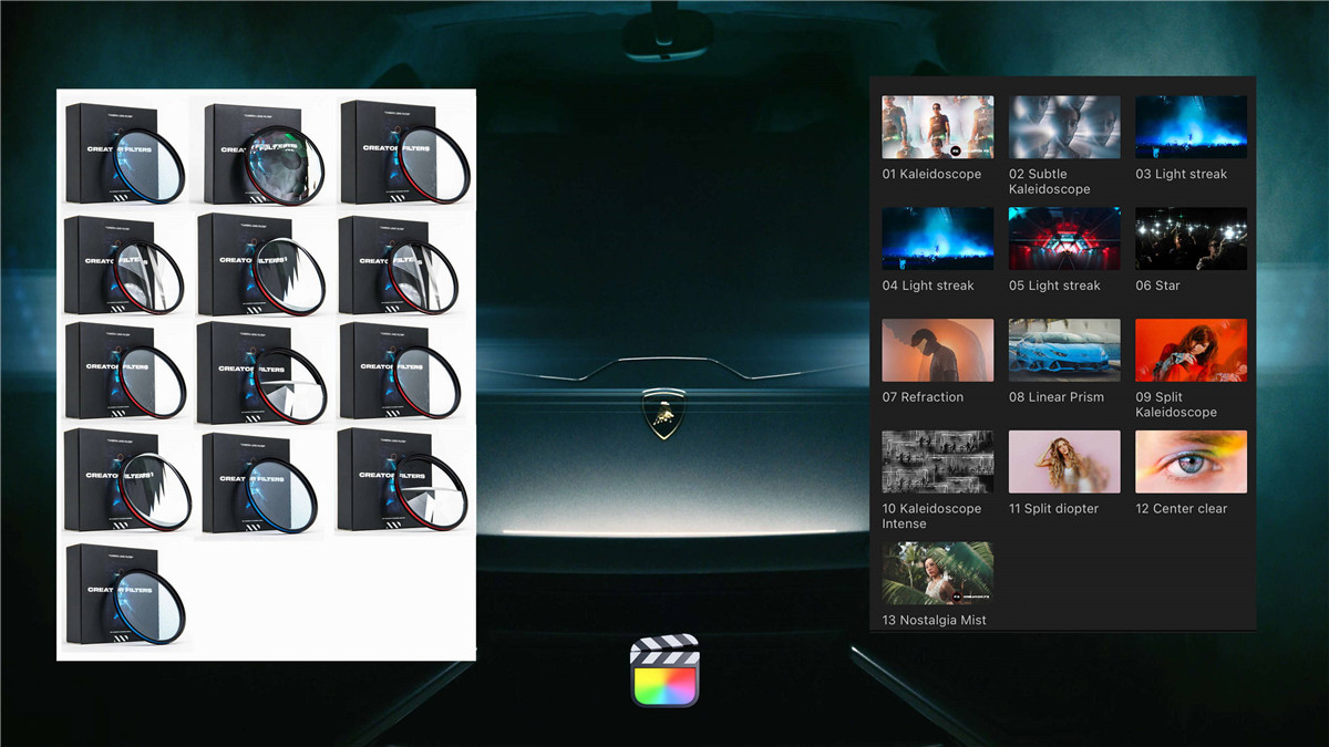 Creator FX 13个独特万花筒棱镜双屈光蓝条镜头数字FX滤镜包AE模板+PR模板 Digital Lens FX 插件预设 sucaiwan.com