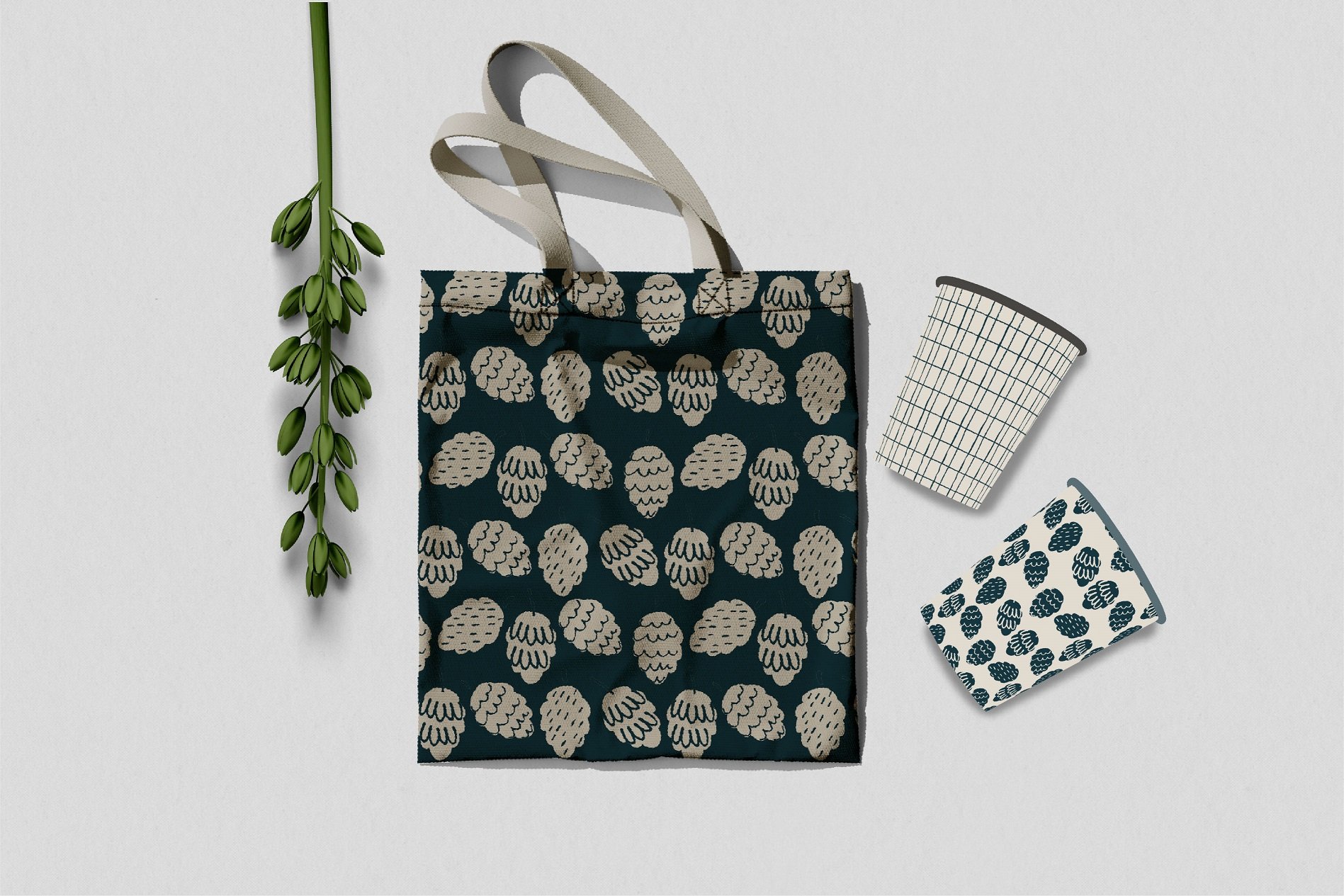 30多张手绘田园自然主题波西米亚朴素简约风服装纺织无缝环保海报设计图案 Eco-Friendly Patterns , sucaiwan.com