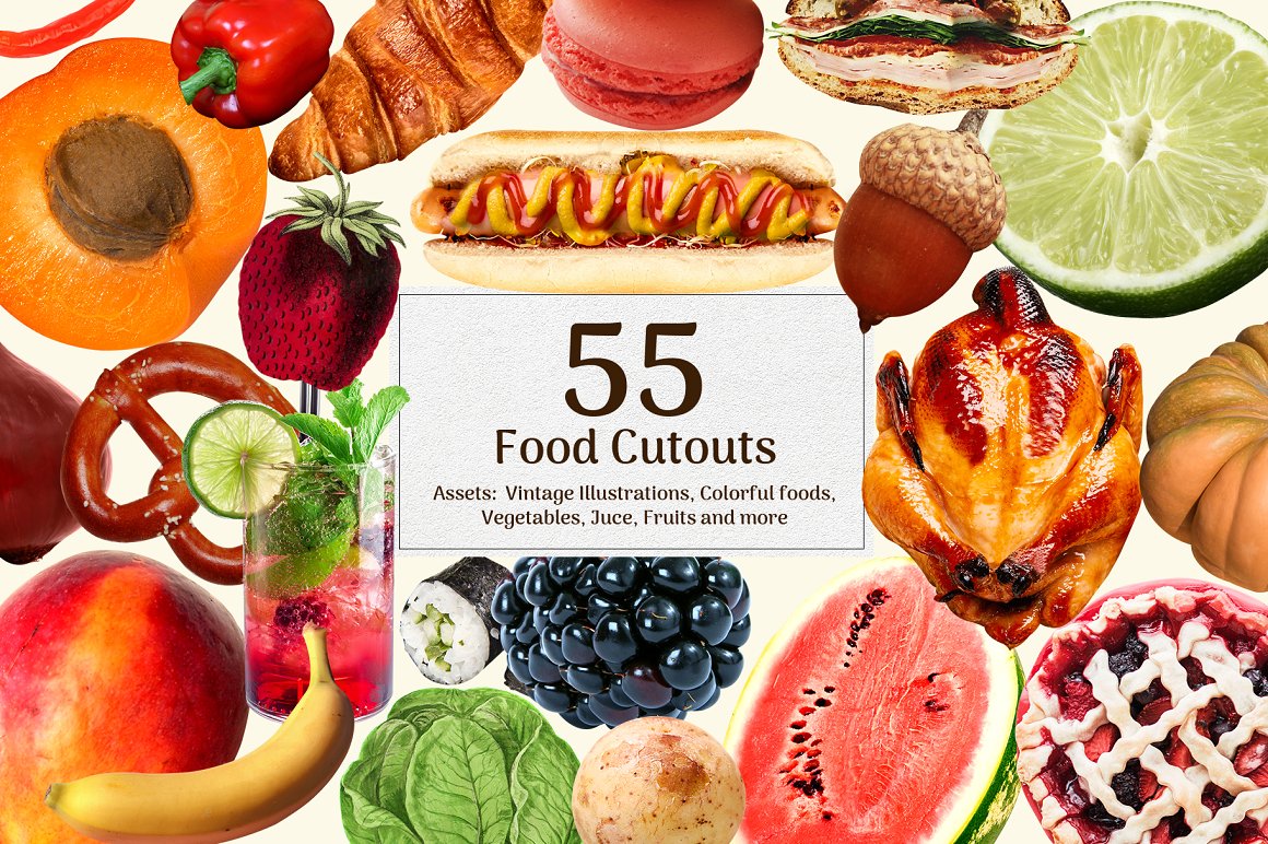 1540个复古手工裁剪元素拼贴艺术动物植物抽象头骨行星字符雕塑设计元素包 Modern Eighties Collage Creator 图片素材 sucaiwan.com