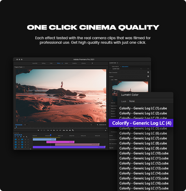 Pixflow 222个好莱坞胶片电影婚礼视频滤镜颜色分级LUT包 colorify-222-luts 插件预设 sucaiwan.com