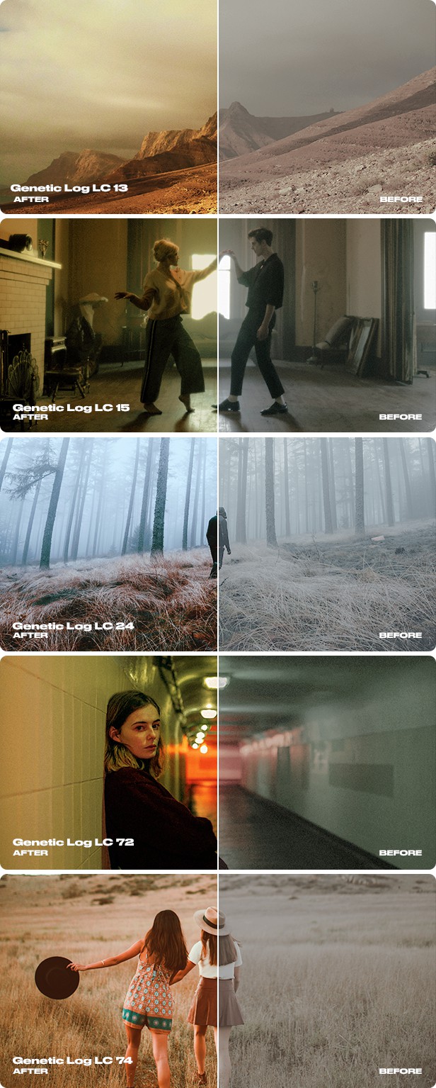 Pixflow 222个好莱坞胶片电影婚礼视频滤镜颜色分级LUT包 colorify-222-luts 插件预设 sucaiwan.com