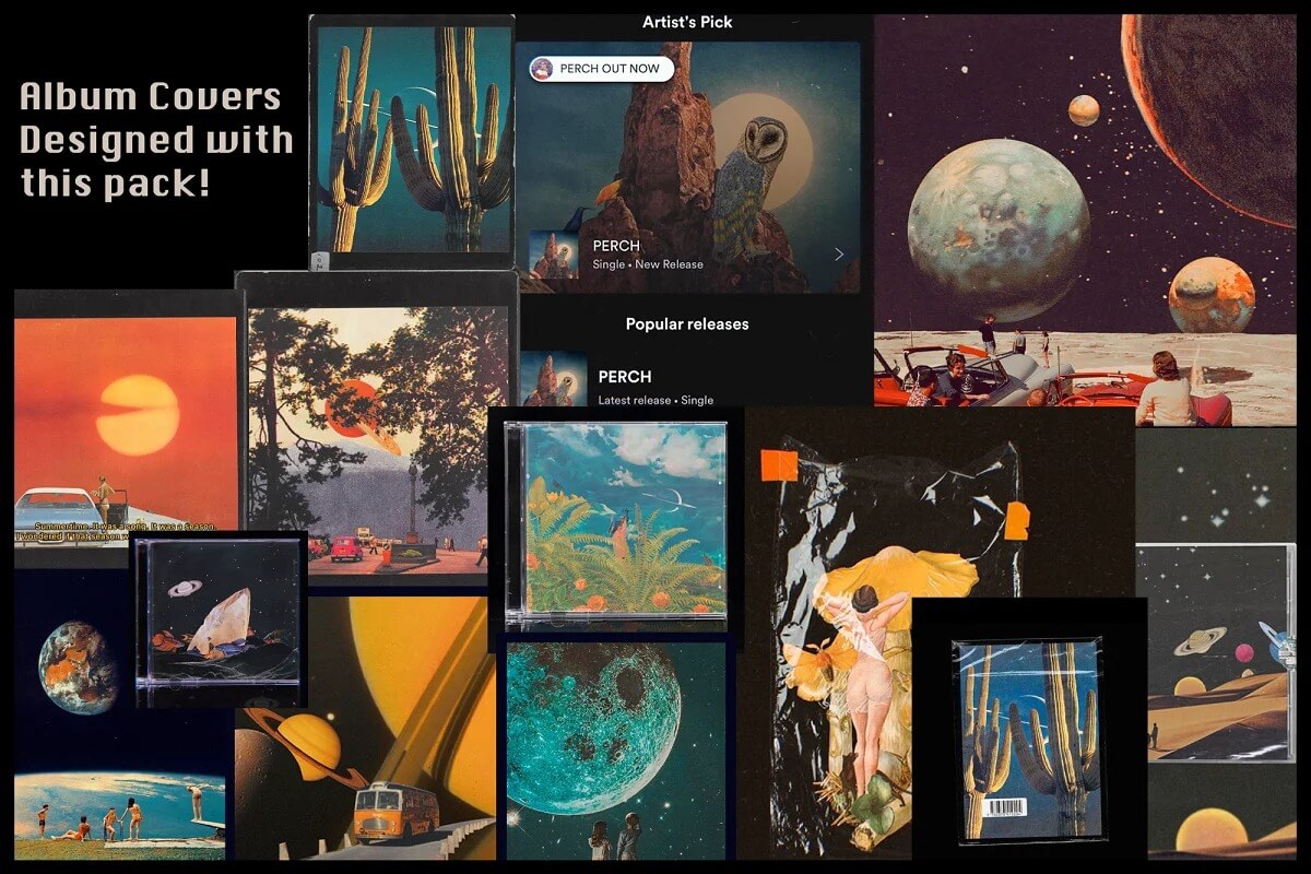 Lilithcollageart 1000多种复古创意拼贴艺术超现实主义创作者汽车水果食物人物PNG元素包 Surreal Collage Art Creator 图片素材 sucaiwan.com