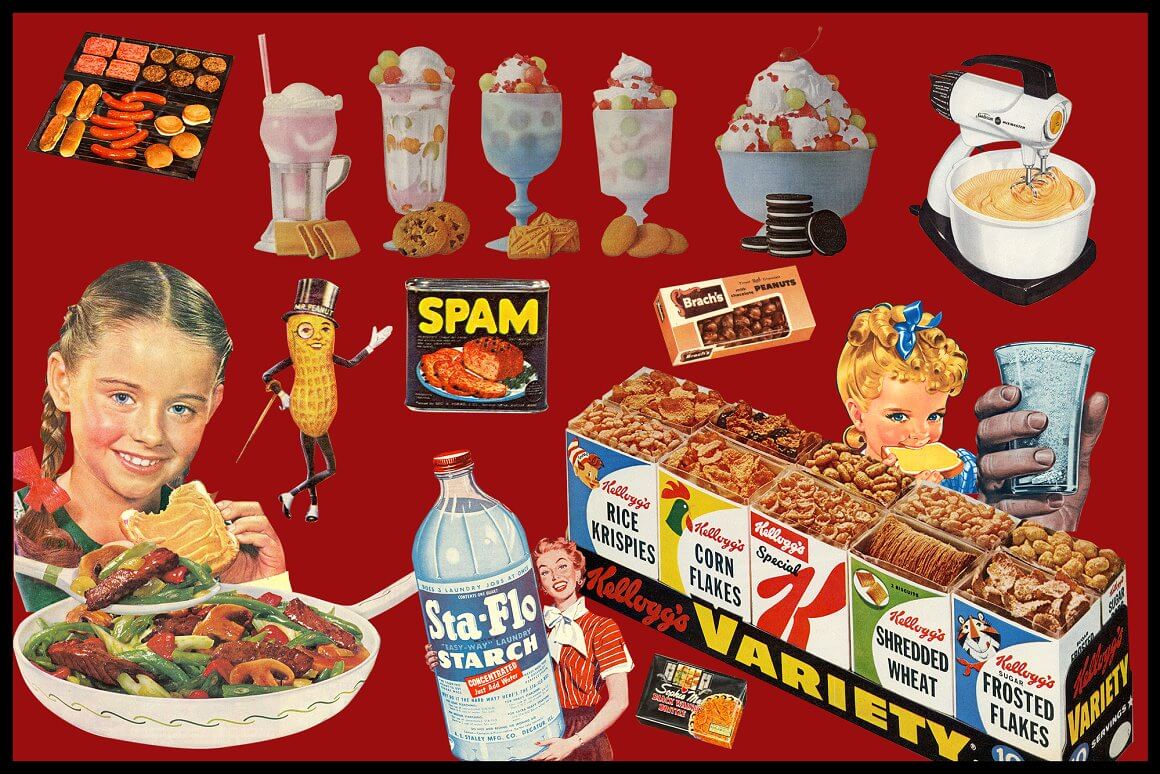 Lilithcollageart 1000多种复古创意拼贴艺术超现实主义创作者汽车水果食物人物PNG元素包 Surreal Collage Art Creator 图片素材 sucaiwan.com