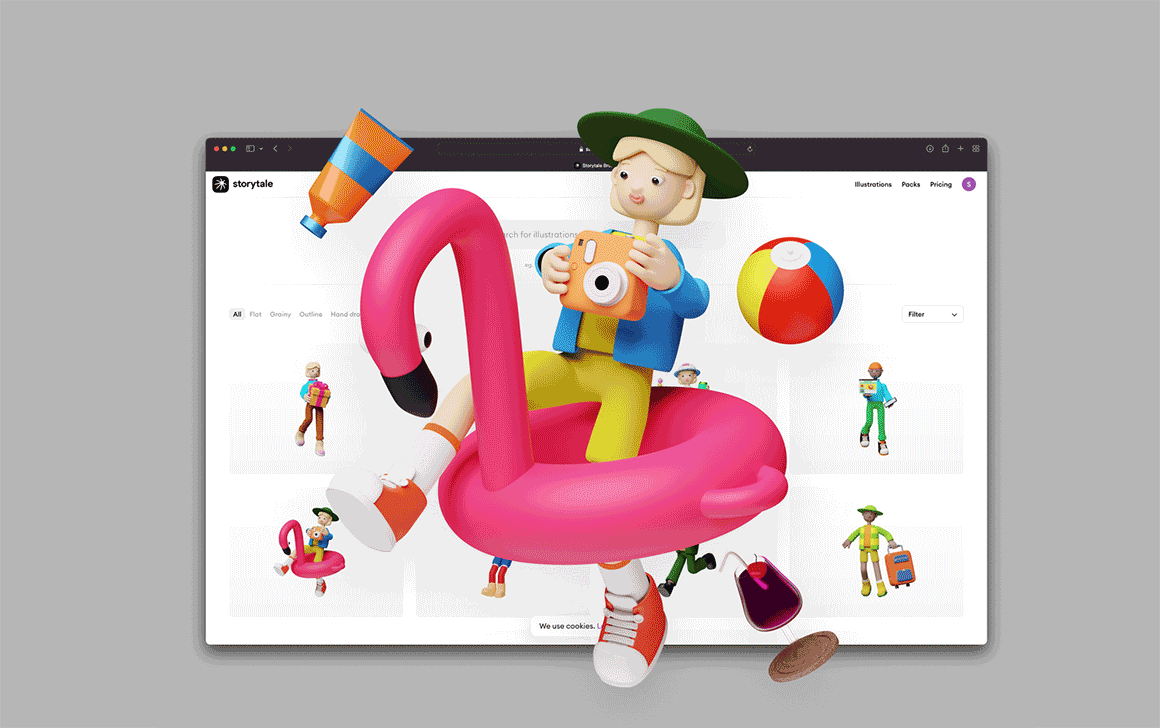 Craftwork 多彩趣味设计3D周末度假休闲人物图标场景blender/figma/png素材包 Weekender 图标素材 sucaiwan.com
