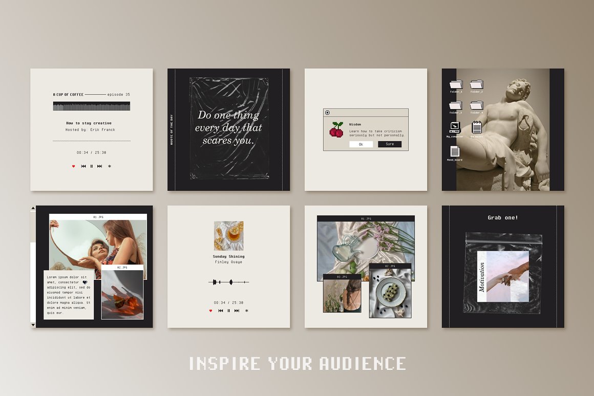 Bonumo 复古INS风像素化优雅简约错误窗口新媒体海报社交PSD样机模板 Retro Instagram Template 样机素材 第3张-素材湾丨精选海外优质设计素材资源 Bonumo 复古INS风像素化优雅简约错误窗口新媒体海报社交PSD样机模板 Retro Instagram Template 样机素材 sucaiwan.com