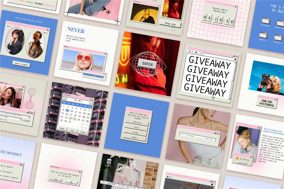 Bonumo 复古美学WIN95旧计算机窗口进度条提示页Instagra风格竖屏PSD样机模板 Retro Instagram Template 样机素材 第2张-素材湾丨精选海外优质设计素材资源 Bonumo 复古美学WIN95旧计算机窗口进度条提示页Instagra风格竖屏PSD样机模板 Retro Instagram Template 样机素材 sucaiwan.com