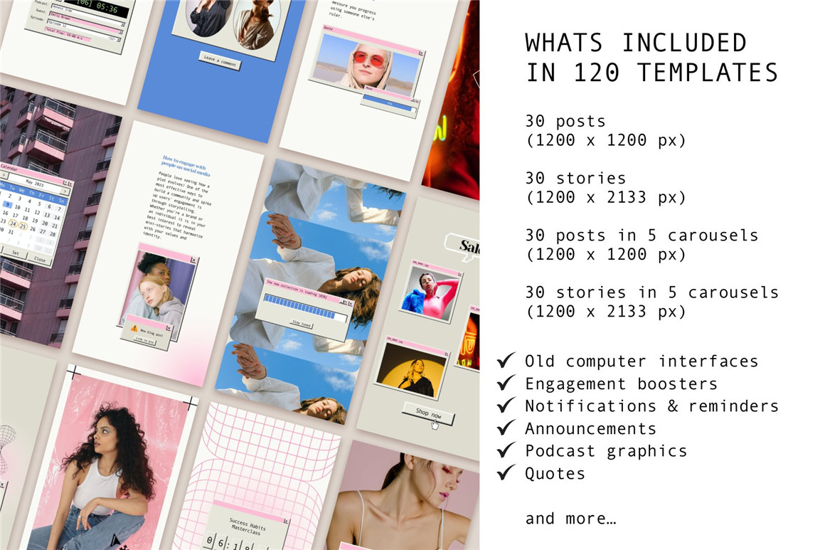 Bonumo 复古美学WIN95旧计算机窗口进度条提示页Instagra风格竖屏PSD样机模板 Retro Instagram Template 样机素材 第12张-素材湾丨精选海外优质设计素材资源 Bonumo 复古美学WIN95旧计算机窗口进度条提示页Instagra风格竖屏PSD样机模板 Retro Instagram Template 样机素材 sucaiwan.com