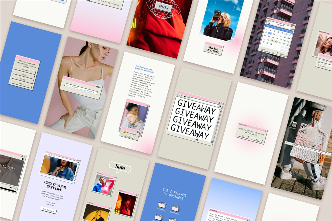 Bonumo 复古美学WIN95旧计算机窗口进度条提示页Instagra风格竖屏PSD样机模板 Retro Instagram Template 样机素材 第13张-素材湾丨精选海外优质设计素材资源 Bonumo 复古美学WIN95旧计算机窗口进度条提示页Instagra风格竖屏PSD样机模板 Retro Instagram Template 样机素材 sucaiwan.com