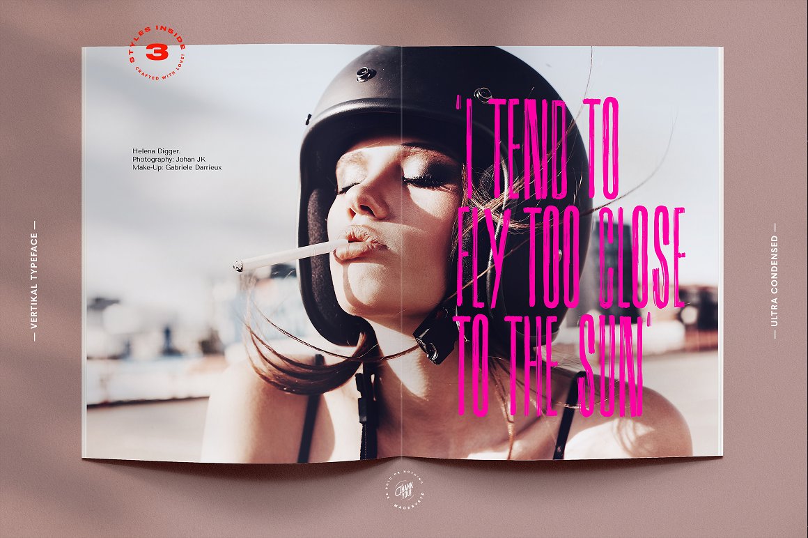 英文字体：3款现代优雅油墨浓缩几何感海报杂志标题logo设计无衬线字体 VERTIKAL — 3 CONDENSED FONTS , sucaiwan.com